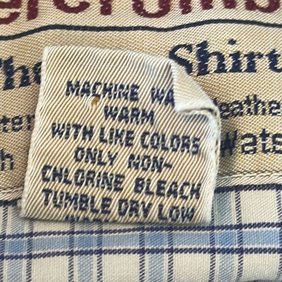 Abercrombie The Big Shirt Saltwater Distressed High Cliff Deep Water Shirt L Lar - Picture 8 of 8